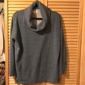 Blue cowlneck sweater